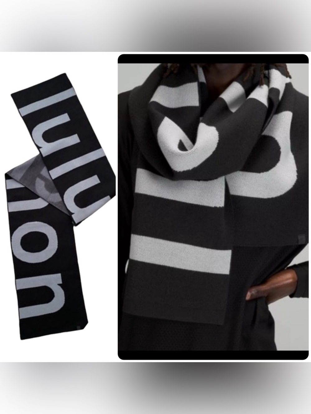 NWT Lululemon 🌟 Logo Knit Wool Scarf